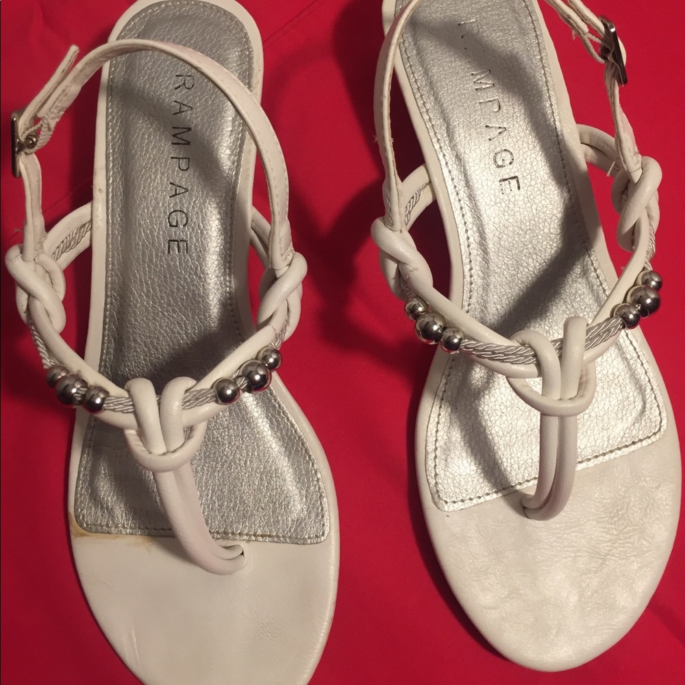 Rampage white thong sandals